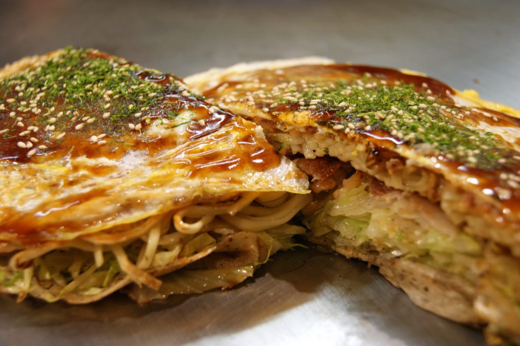 Hiroshima-style Okonomiyaki with Soba Noodles